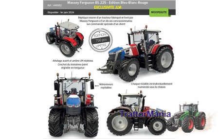 Massey Ferguson 8S.225- Edition Bleu-Blanc-Rouge 