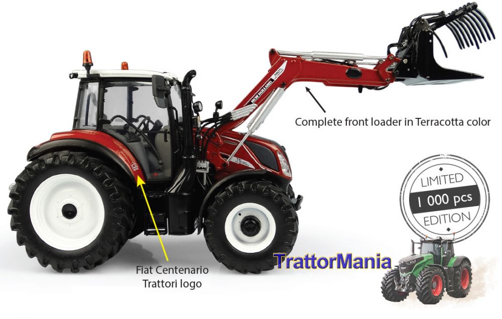 New Holland T5.120 Centenario con caricatore frontale 740TL terracotta