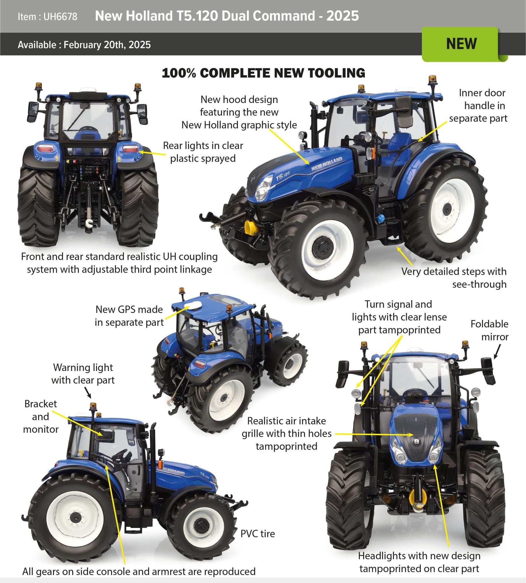 NEW HOLLAND T5.120 DUAL COMMAND 2025