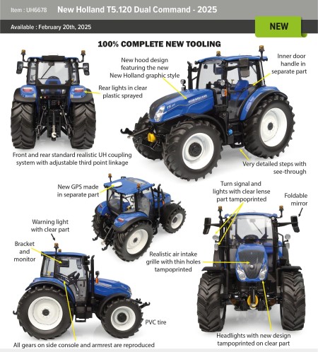 NEW HOLLAND T5.120 DUAL COMMAND 2025