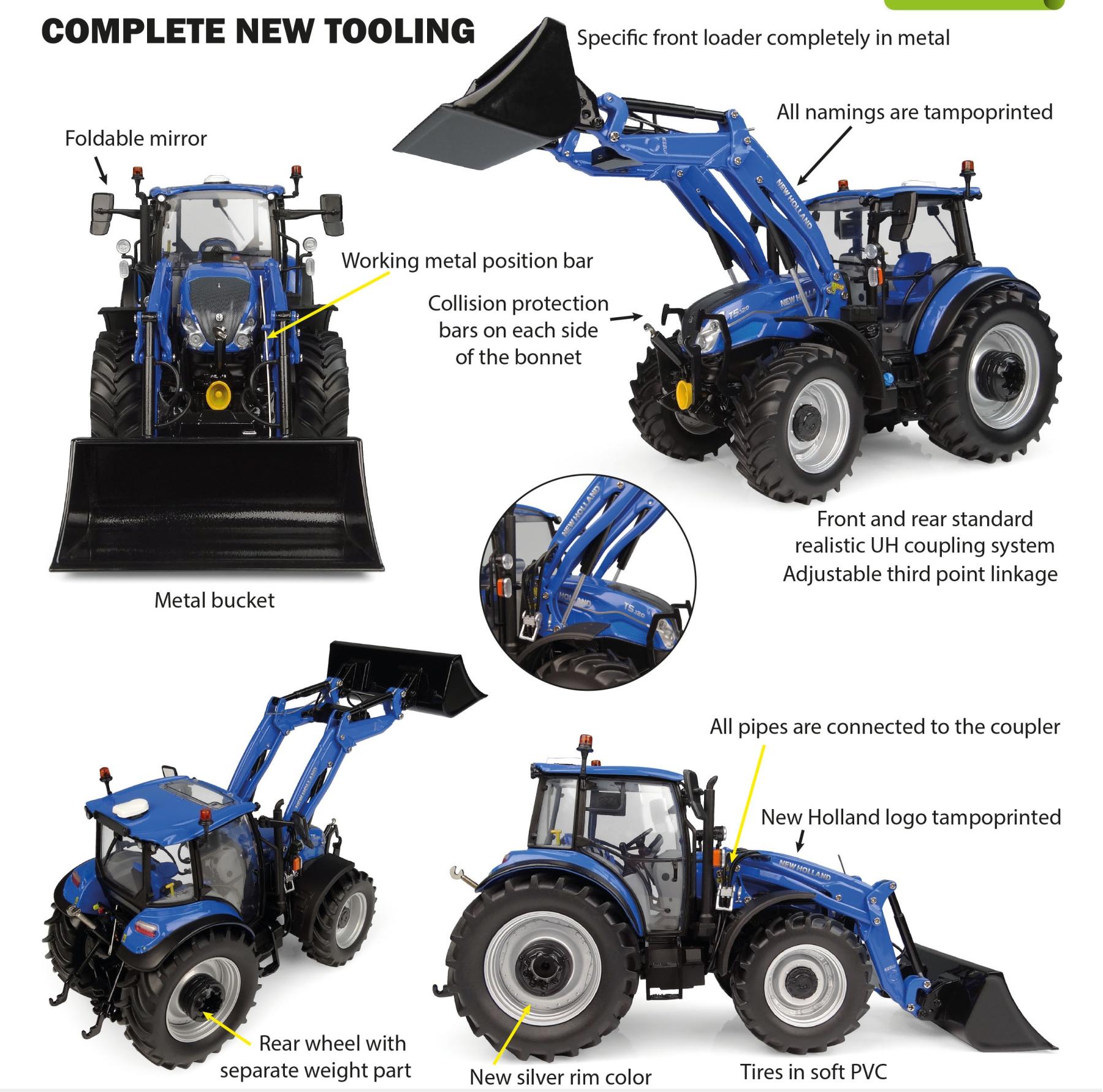 NEW HOLLAND T5.120 CON CARICATORE 655LU