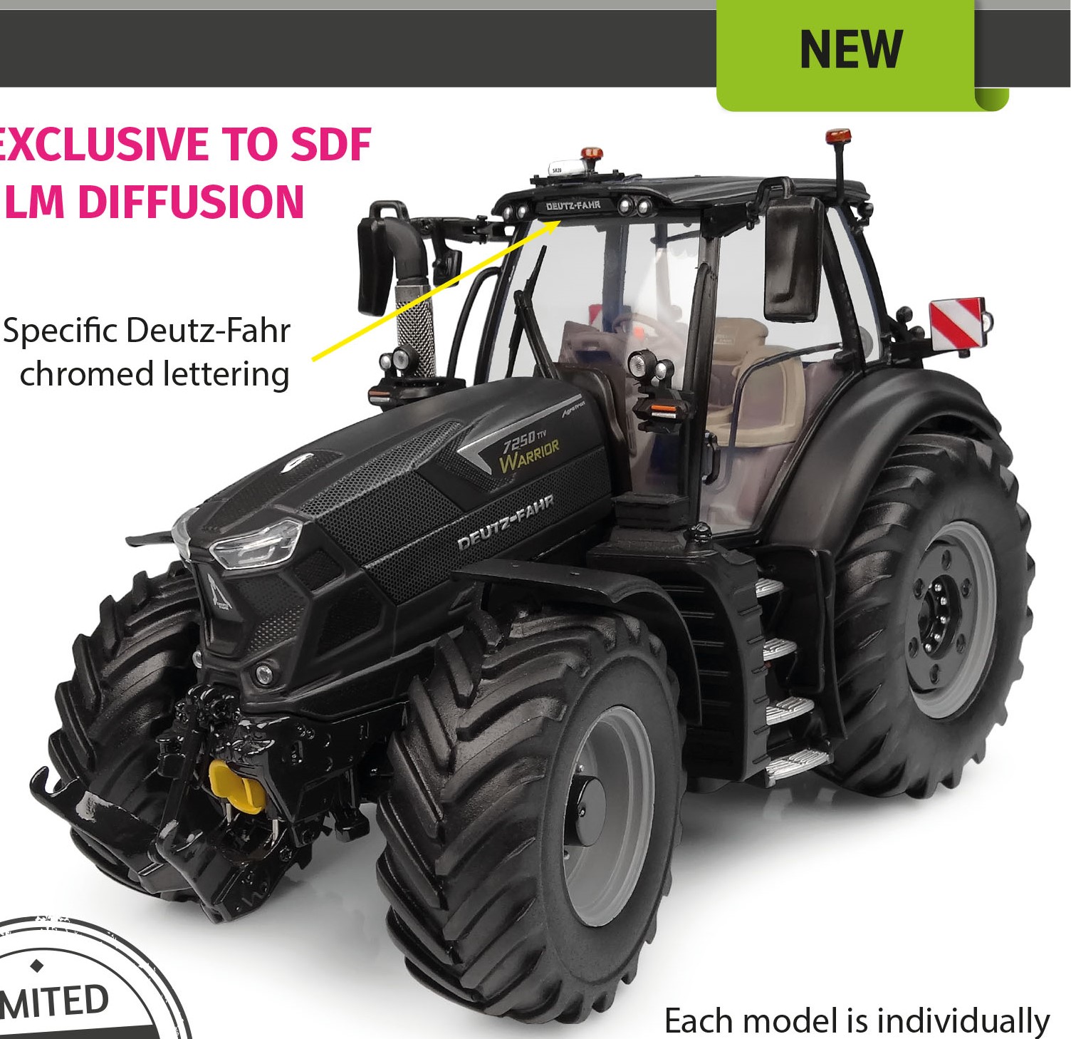 DEUTZ FAHR 7250 WARRIOR NERO OPACO