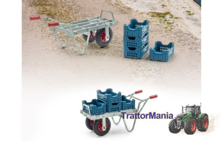 carriola con 4 cassette  